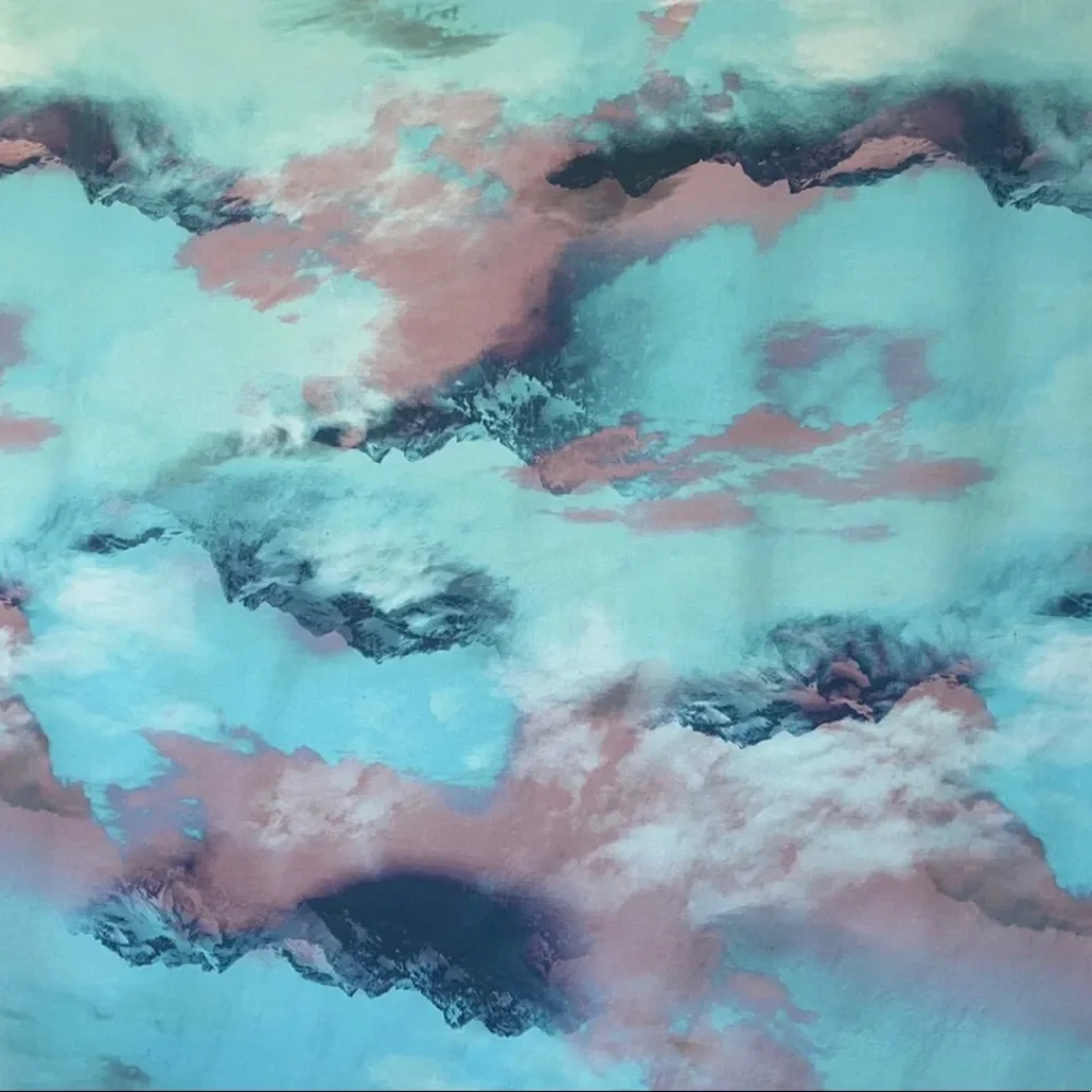 Ivivva Turquoise and Pink Cloud Print Duvet Cover